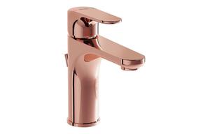 VitrA Root Round Basin Mixer w/Waste Lever - Soft Copper